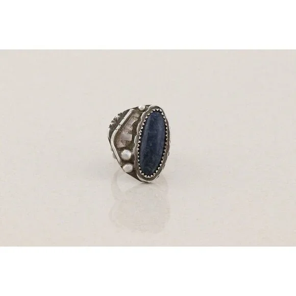 Sterling Silver Lapis Lazuli Ring Size 6 1/2 - Picture 8 of 8